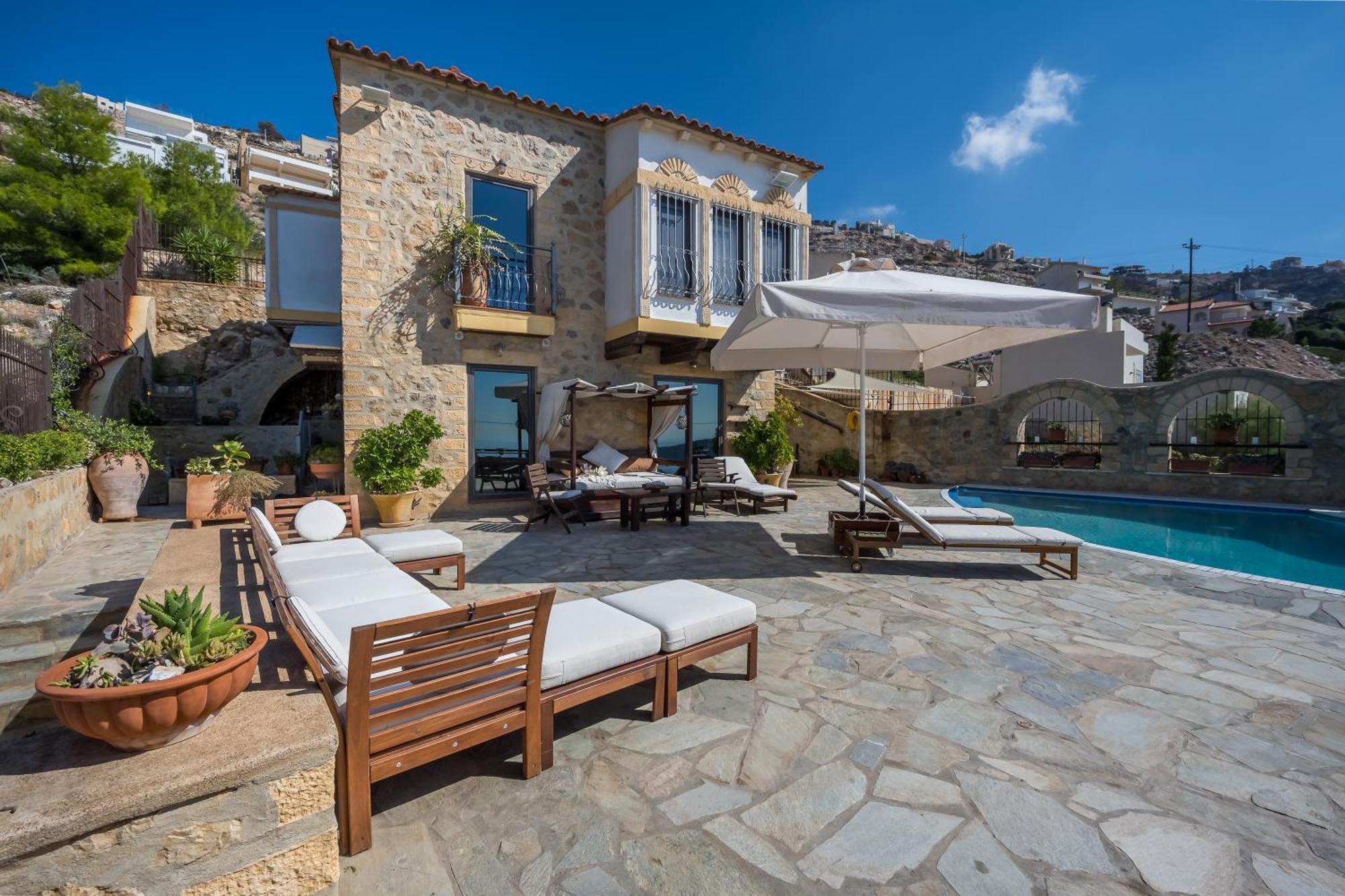 Four Seasons Stonework Castle Villa Lagonisi Exterior photo